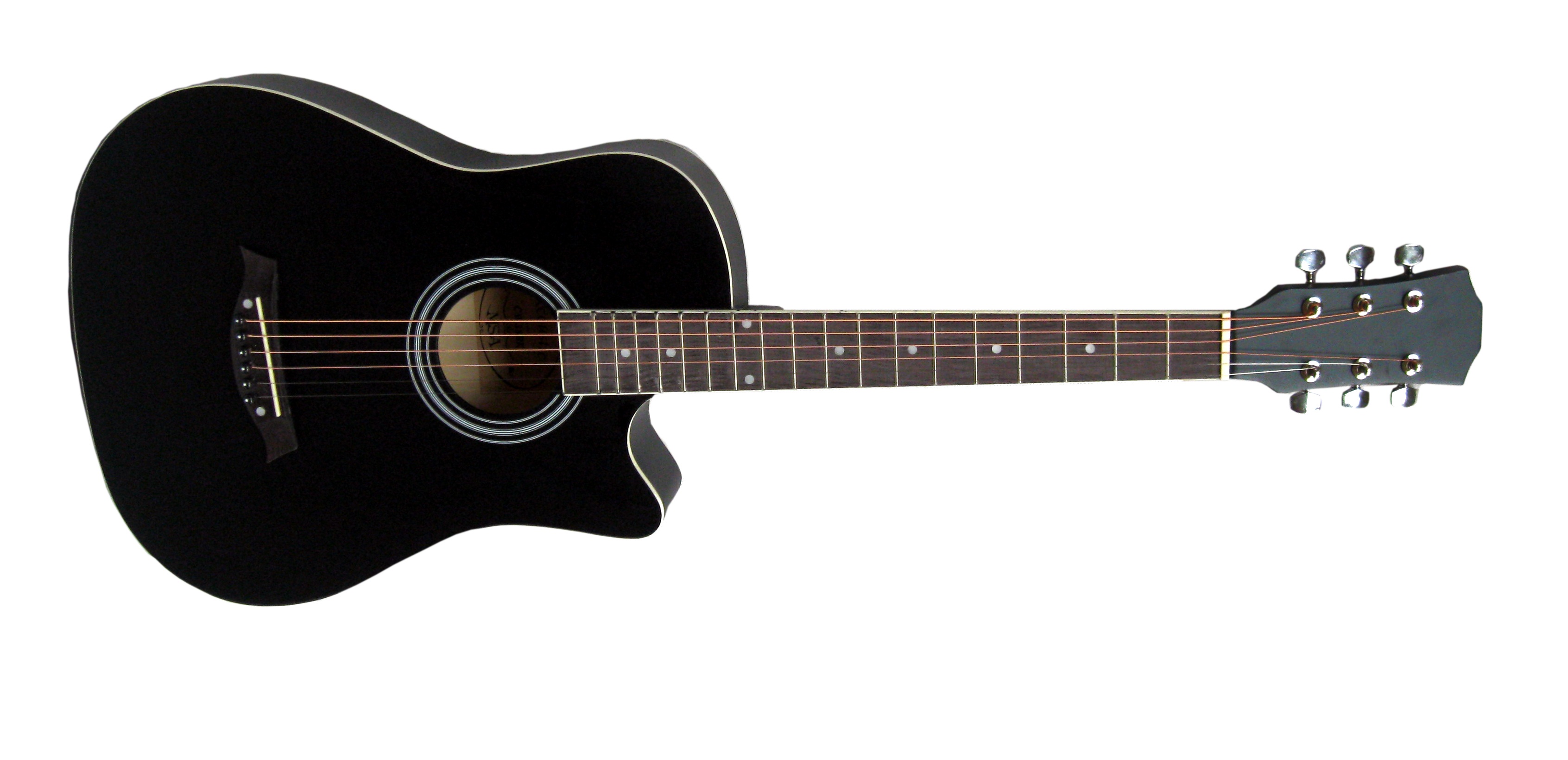 Gitara akustyczna - czarny matt z wycięciem